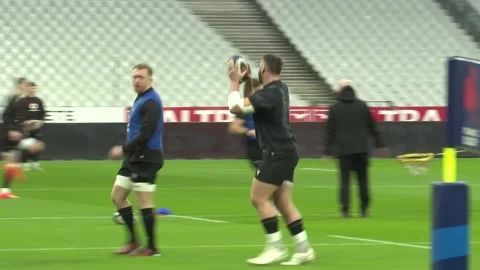 Wales prepare for first game of six nations against France Stock Footage 300452310