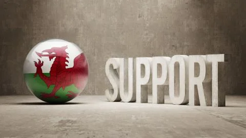 Wales. Support Concept. 스톡 일러스트