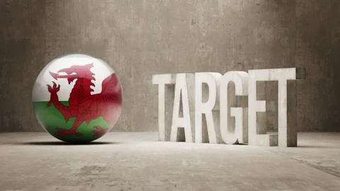 Wales. Target Concept. Stock Illustration