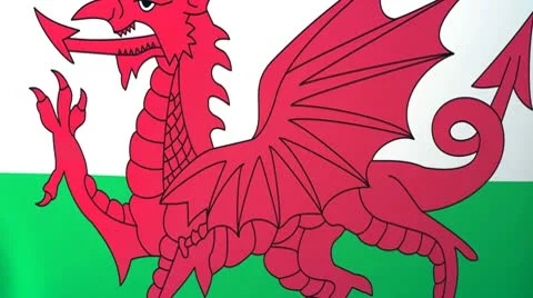 Wales Waving Flag Stock Footage 10762829