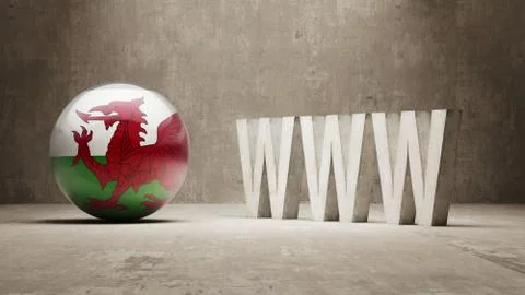 Wales. WWW Concept. Stock Illustration