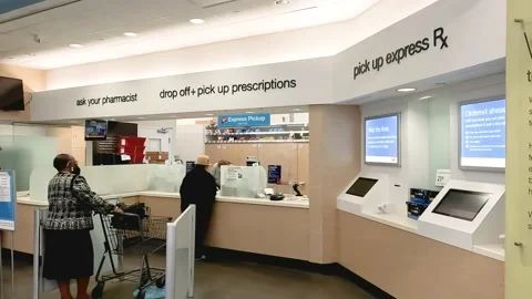 Walgreens retail store interior people i... Stock Video Pond5