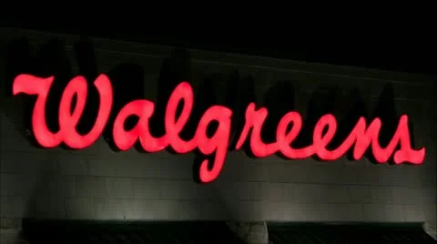 Walgreens store sign - loop Stock Footage 20523802