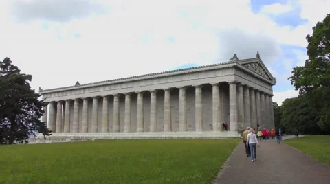 The Walhalla in Bavaria, Germany Stock Footage 53235415