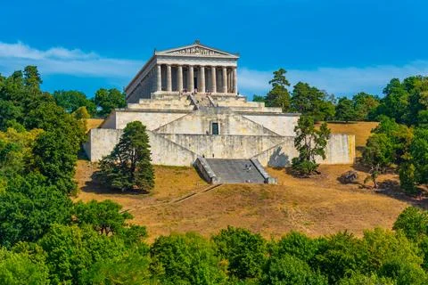 Walhalla - Imposing neo-classical edifice with a marble hall housing plaque.. 写真素材