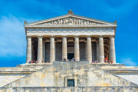 Walhalla - Imposing neo-classical edifice with a marble hall housing plaque.. 写真素材