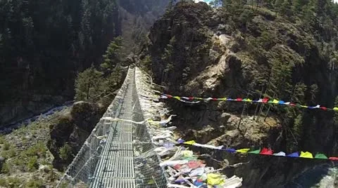 Walk across the bridge Stock Footage 24673736