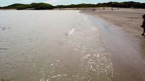 Walk along the Beach Stock Footage 155930017