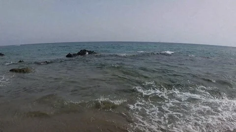 Walk along the coast of Cabo de Gata Stock Footage 332794437