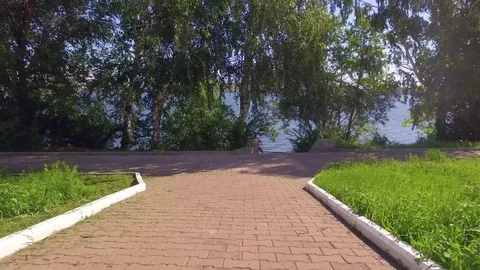 Walk along the paths in the rest house. A beautiful resort Video stock 83801133