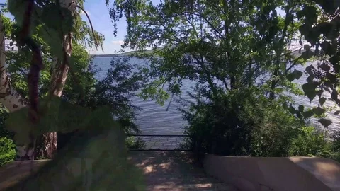 Walk along the paths in the rest house. A beautiful resort Video stock 83801193