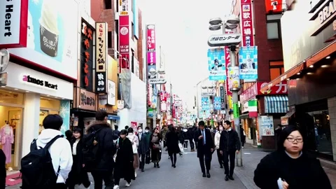 Walk along Shibuya in Hyperlapse Stock Footage 132376596
