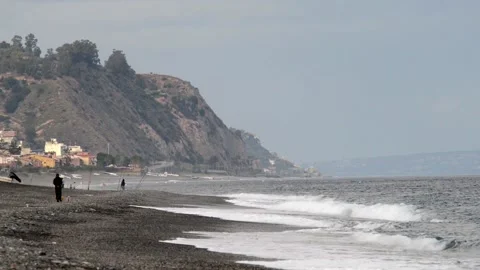Walk along the Sicilian seafront Stock-Footage 143455191