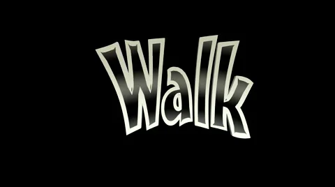 Walk and Dance 3D Text Animation Stock Footage 40153352