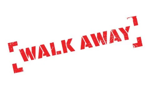 Walk Away rubber stamp Ilustração Stock