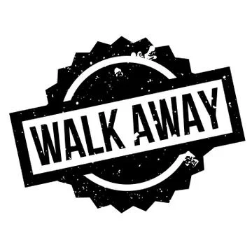 Walk Away rubber stamp Ilustração Stock