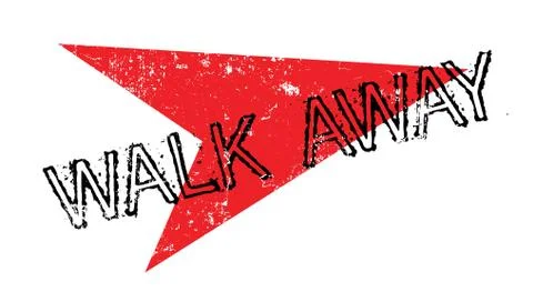 Walk Away rubber stamp Ilustração Stock