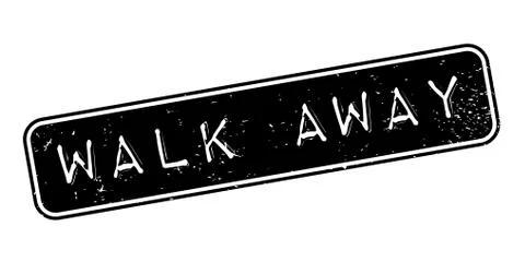 Walk Away rubber stamp Ilustração Stock