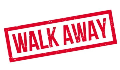 Walk Away rubber stamp Ilustração Stock
