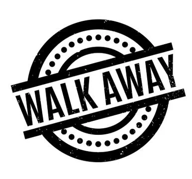 Walk Away rubber stamp Ilustração Stock