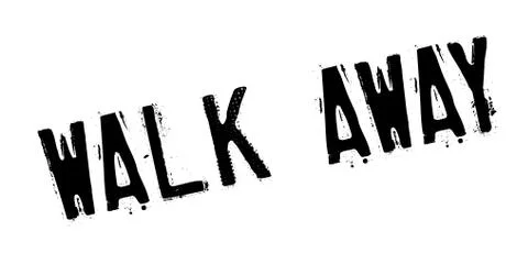 Walk Away rubber stamp Ilustração Stock