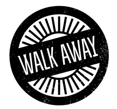 Walk Away rubber stamp Ilustração Stock
