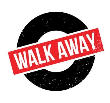 Walk Away rubber stamp Ilustração Stock