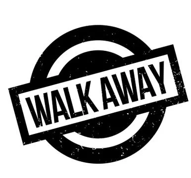 Walk Away rubber stamp Ilustração Stock
