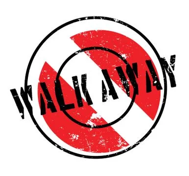 Walk Away rubber stamp Ilustração Stock