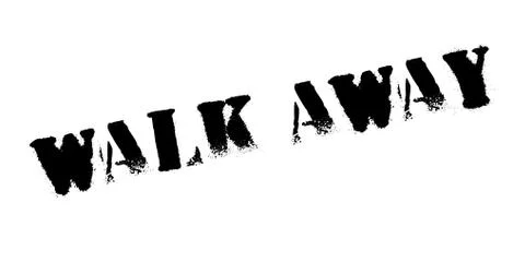 Walk Away rubber stamp Ilustração Stock