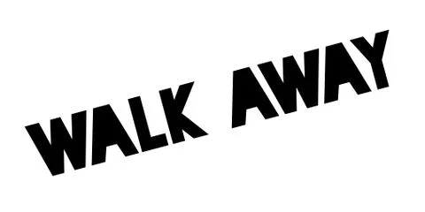 Walk Away rubber stamp Ilustração Stock