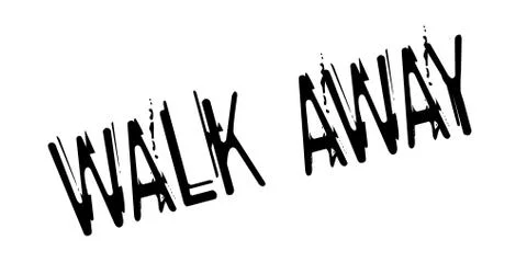 Walk Away rubber stamp Ilustração Stock