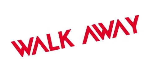 Walk Away rubber stamp Ilustração Stock