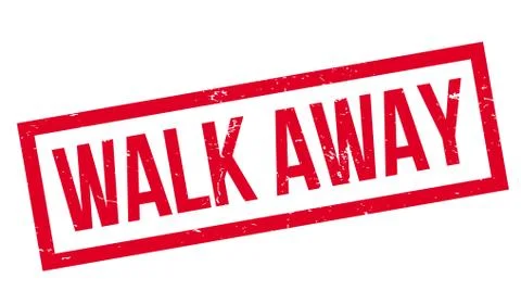 Walk Away rubber stamp Ilustração Stock