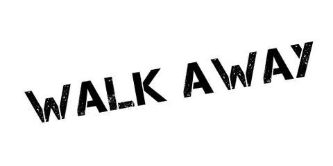 Walk Away rubber stamp Ilustração Stock