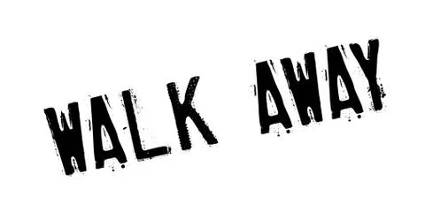 Walk Away rubber stamp Ilustração Stock