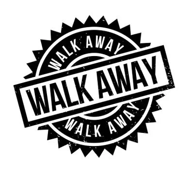 Walk Away rubber stamp Ilustração Stock