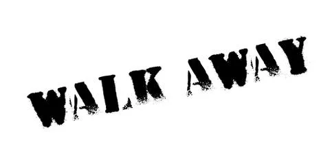 Walk Away rubber stamp Ilustração Stock