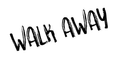 Walk Away rubber stamp Ilustração Stock