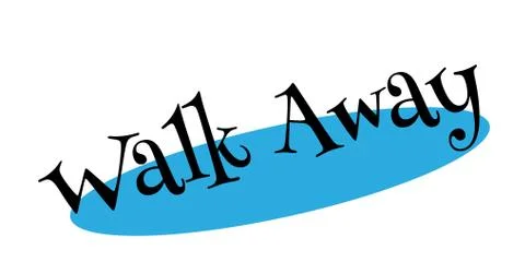 Walk Away rubber stamp Ilustração Stock