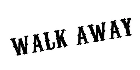 Walk Away rubber stamp Ilustração Stock