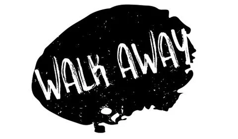 Walk Away rubber stamp Ilustração Stock