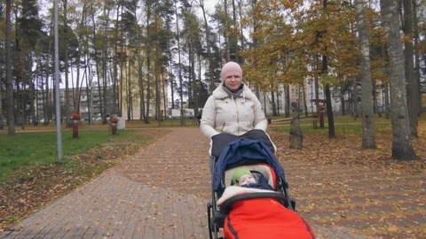 Walk with a baby Stock-Footage 97166853