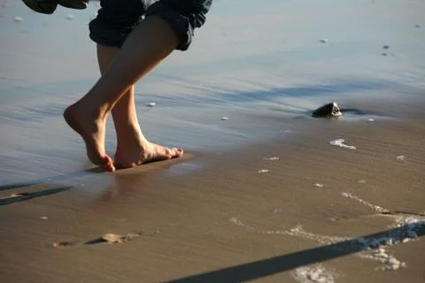 Walk barefoot Stock Photos