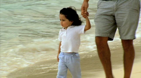 A Walk On The Beach Stock Footage 680209