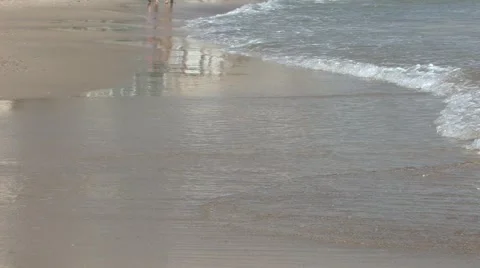 Walk on the Beach Stock Footage 6532390