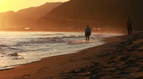 Walk on the beach Video stock 12064218