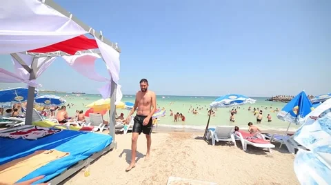 Walk on a Beach Stock Footage 65369251