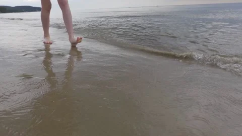 Walk on the beach Video stock 150464049