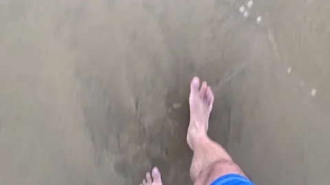 Walk on the beach Video stock 205688607